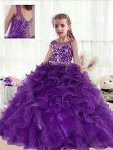 Fashionable Ball Gown Beading And Ruffles Little Girl Pageant Dress